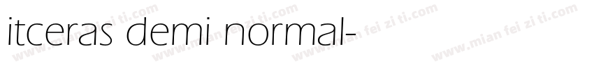 itceras demi normal字体转换